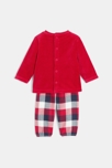Pyjama velours et flanelle rouge bébé garçon 4
