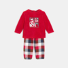 Pyjama velours et flanelle rouge bébé garçon