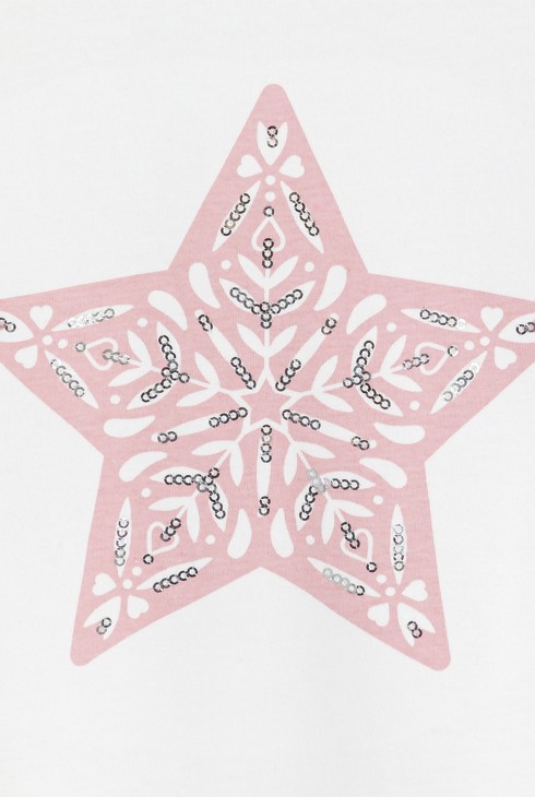 Girl's white star T-shirt 2