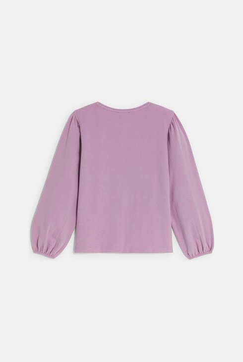 T-Shirt in Mauve mit Paillettenmuster für Mädchen 2