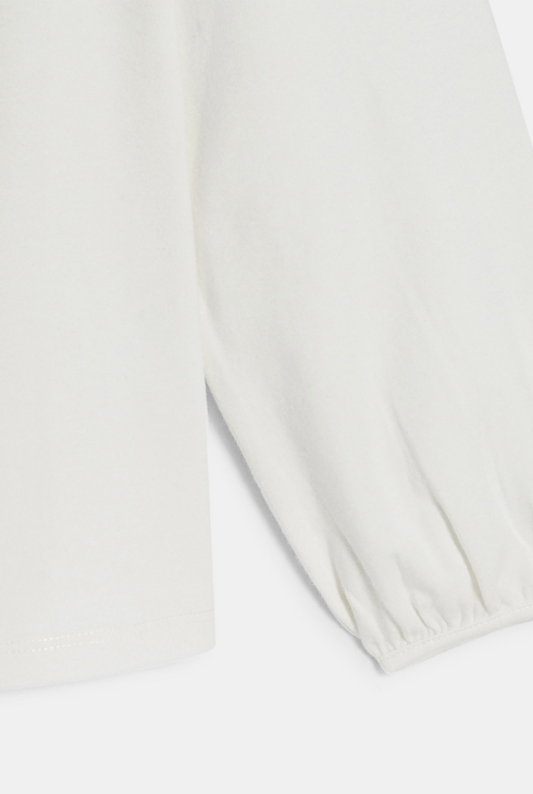 Weißes T-Shirt mit Paillettenmuster für Mädchen 2