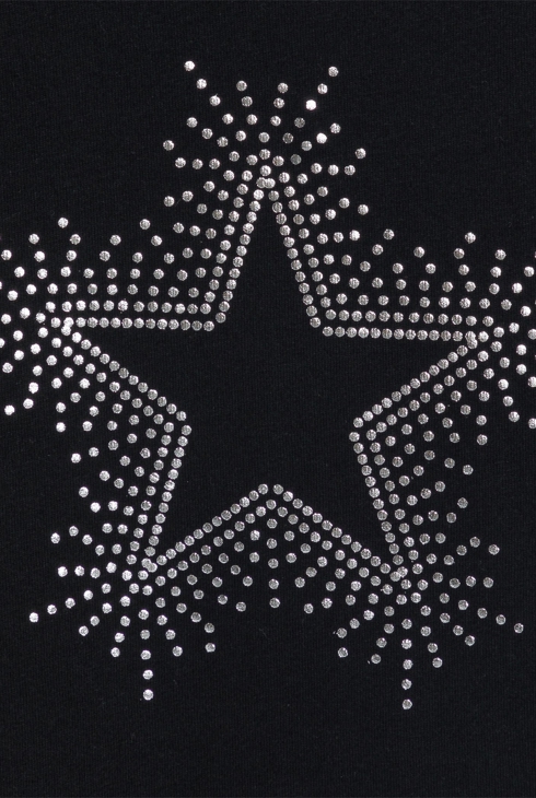 Girl's black star T-shirt 2