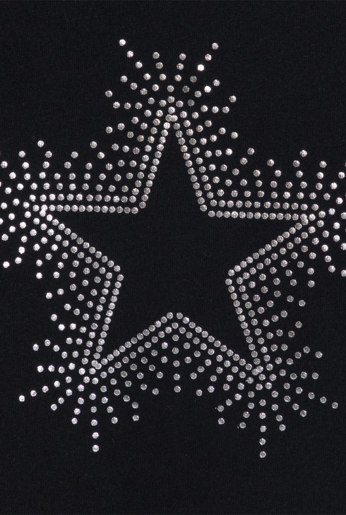 T-shirt étoilé noir Fille 2