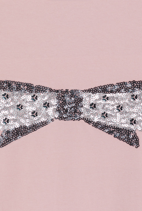 Girl's pink sequin T-shirt 2