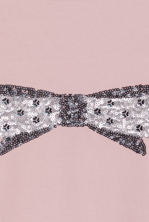 Girl's pink sequin T-shirt 2