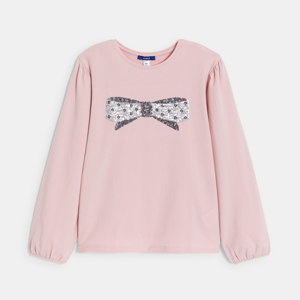 Roze T-shirt met pailletten voor meisjes 1