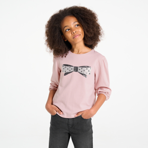 Girl's pink sequin T-shirt 1