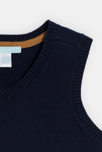 Jersey sin mangas de punto azul bebé niño 3
