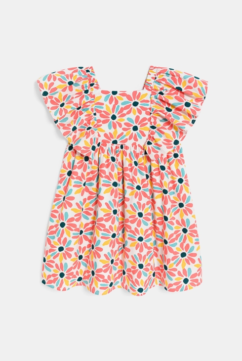 Robe à fleurs rose corail Fille