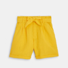 Short en gaze de coton jaune Fille