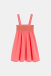 Robe à bretelles rose corail Fille