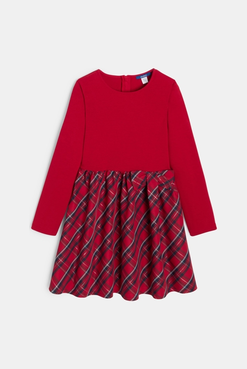 Robe écossaise rouge Fille