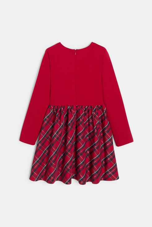 Robe écossaise rouge Fille