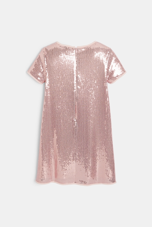 Robe en sequins rose Fille