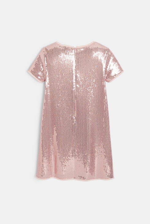 Robe en sequins rose Fille