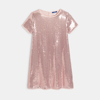 Robe en sequins rose Fille