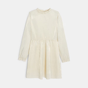 Robe de fête plissée couleur dorée Fille 1