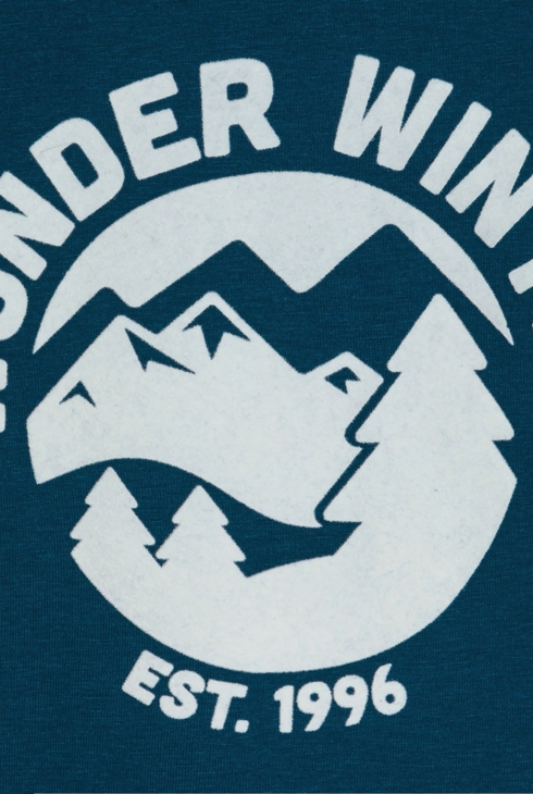 T-shirt col roulé bleu Garçon 2