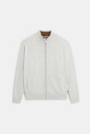 Gilet col montant zippé blanc Garçon