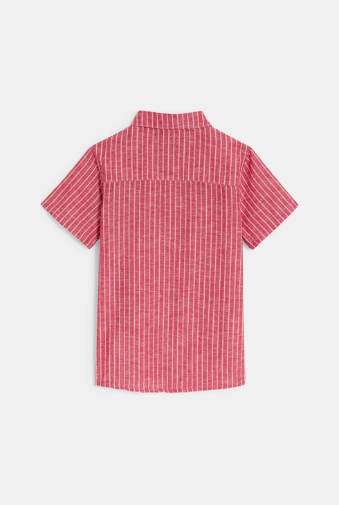 Chemise rayée rouge Garçon