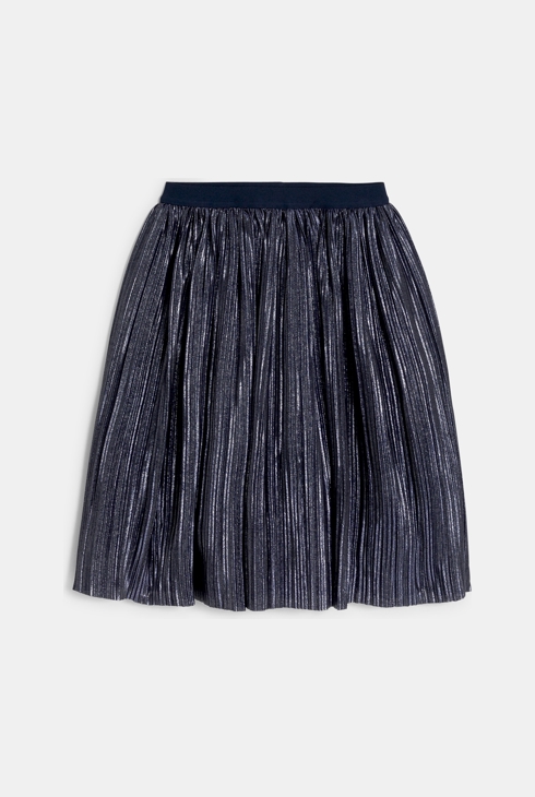 Jupe plissée pailletée gris anthracite Fille
