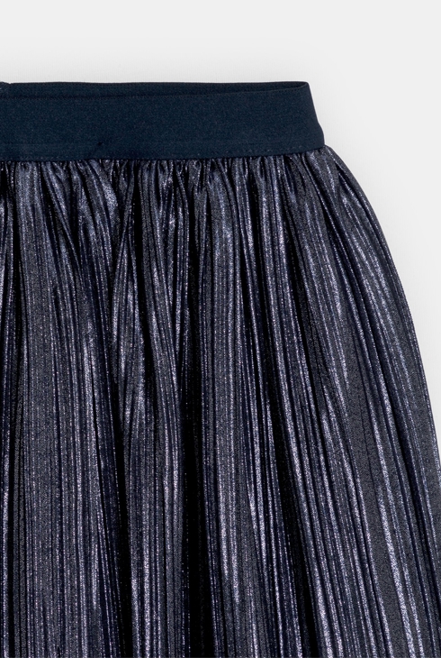 Jupe plissée pailletée gris anthracite Fille