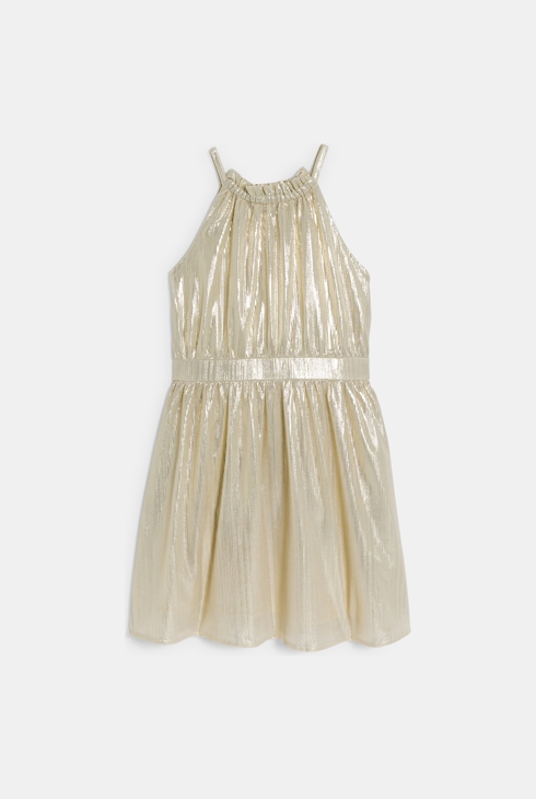 Robe de fête effet lamé doré Fille