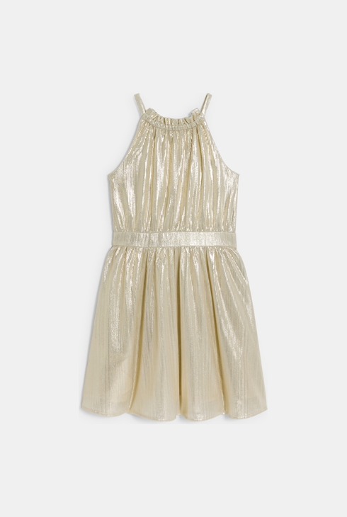 Robe de fête effet lamé doré Fille