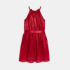 Robe de fête effet lamé rouge Fille