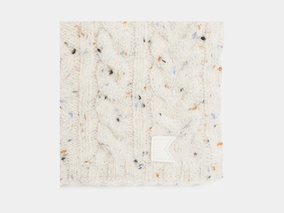 Snood torsadé écru chiné Garçon 2