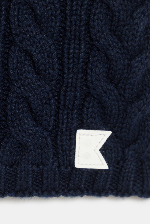 Snood torsadé bleu marine Garçon