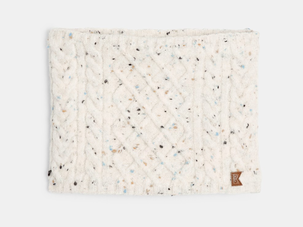 Snood torsadé écru chiné Garçon 1
