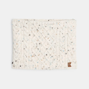 Snood mit Zopfmuster Ecru meliert Jungen