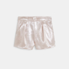 Short chic lamé gris bébé fille