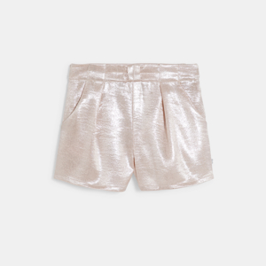 Short chic lamé gris bébé fille 1