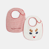 Bavoir renne rouge bébé fille (lot de 2)