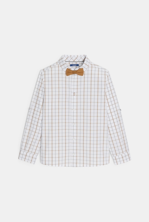 Ruitjesoverhemd en vlinderdas voor jongens 1