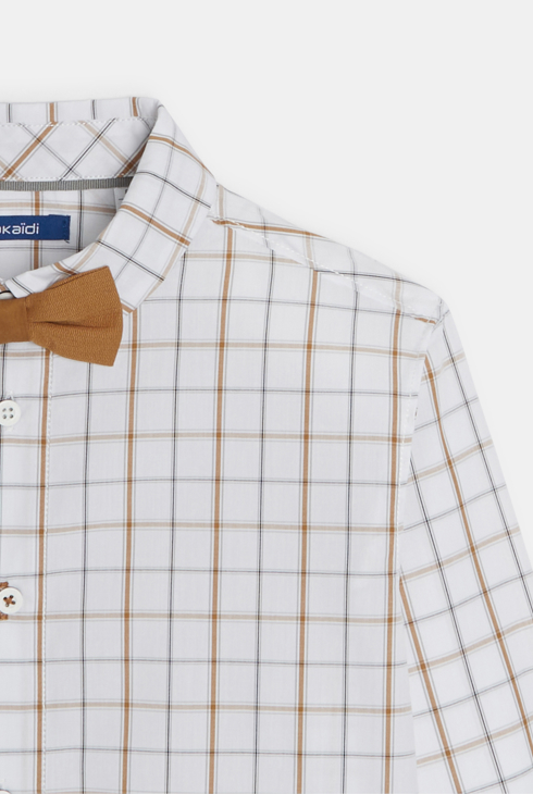 Ruitjesoverhemd en vlinderdas voor jongens 2