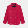 Chemise à motif + nœud papillon rouge Garçon