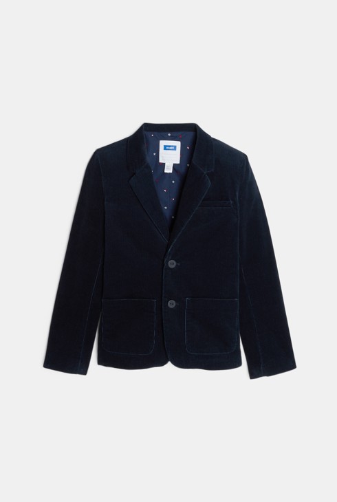 Fantovski mornarsko modri suknjič iz žameta 2