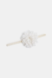 Headband fleur pailleté blanc bébé fille