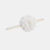 Headband fleur pailleté blanc bébé fille