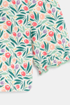 Blusa de flores cuello con volantes azul bebé niña 2