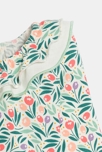 Blusa de flores cuello con volantes azul bebé niña 3
