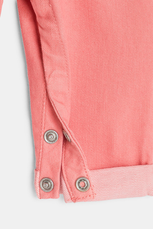 Weiche Mädchen-Latzhose in Orange für Kleinkinder 2