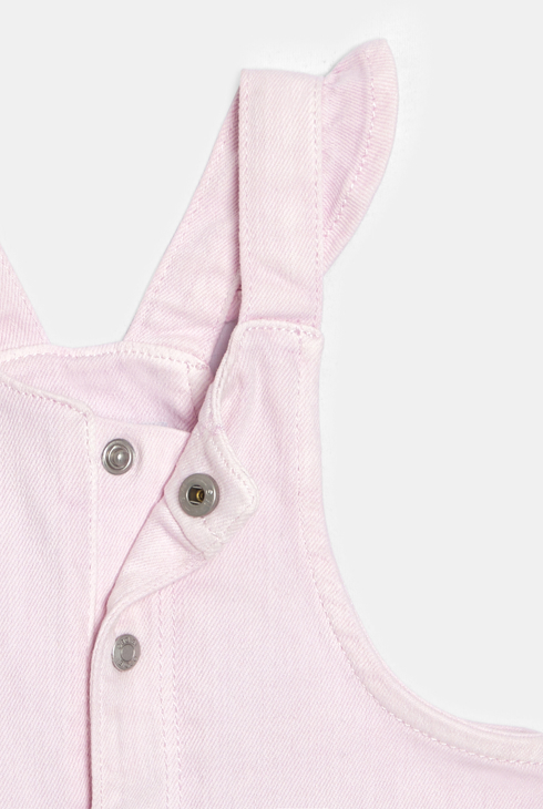 Weiche Mädchen-Latzhose in Mauve für Kleinkinder