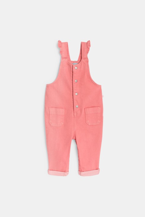 Weiche Mädchen-Latzhose in Orange für Kleinkinder 2