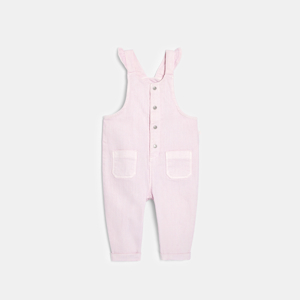 Baby girl's soft purple overalls 1