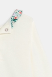 Robe 2 en 1 molleton et denim blanc bébé fille 4