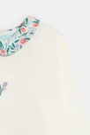 Robe 2 en 1 molleton et denim blanc bébé fille 5